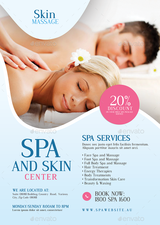 Spa And Massage Flyer By Artchery Graphicriver